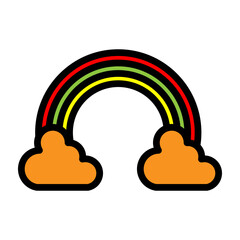 Rainbow Vector Filled Icon Design