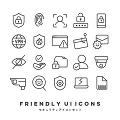 UIアイコンセット（セキュリティ） | Friendly UI Icons (Cyber Security & Privacy)