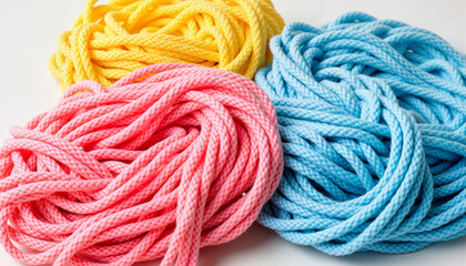 Colorful rope bundles for Spring Cleaning Event, home organization, and DIY storage solutions