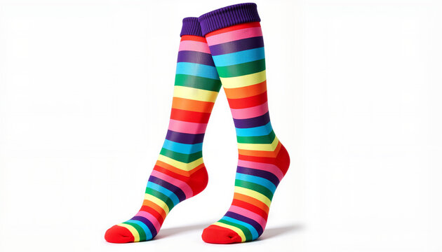 Colorful running socks for Marathon Race, sports performance, and active lifestyle - Powered by Adobe