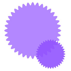 丸みのある紫のウイルスアイコン　やわらかトゲトゲデザイン