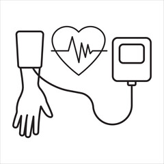 Obraz premium Blood pressure icon vector illustration on white background