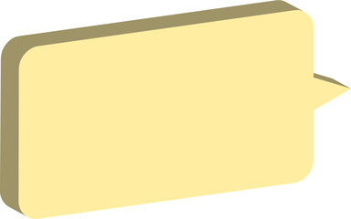yellow paper speech bubble