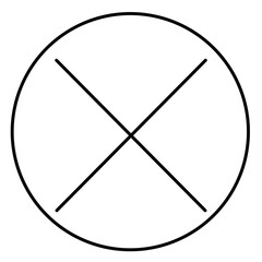 黒色の禁止マーク