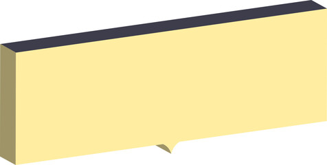 yellow paper speech bubble