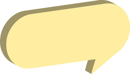 yellow paper speech bubble