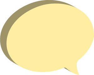 yellow paper speech bubble