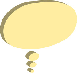 yellow paper speech bubble