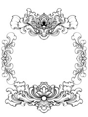 Frame floral vintage