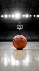 Basketball court, game, arena, lights, sport