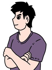 illustration of cartoon man