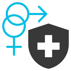 Fototapeta premium Reproductive Health Glyph Blue Grey Icon