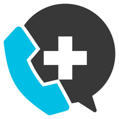 Health Service Glyph Blue Grey Icon