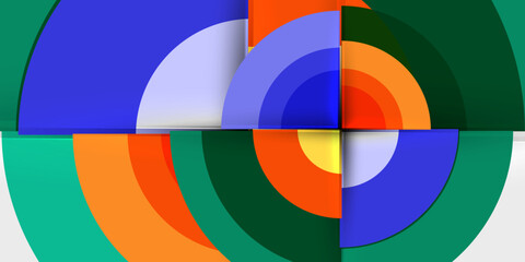 Target circle geometric abstract shapes. Vector Illustration For Wallpaper, Banner, Background, Card, Book Illustration, landing page