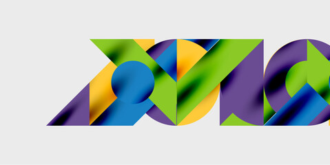 Detailed composition of circles, semicircles, and triangles with glossy effects and smooth gradients. A sleek and modern vector design for creative and tech-inspired projects