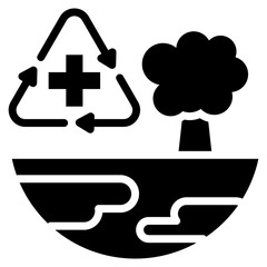 Obraz premium Environmental Health Glyph Icon