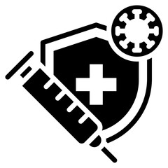 Obraz premium Immunization Glyph Icon