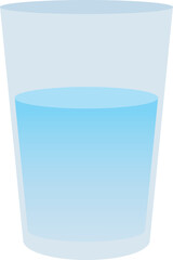 Glass of water design. Water glass vector design.