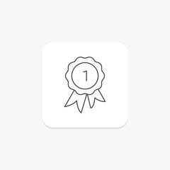 First Winner thinline icon, vector, pixel perfect, illustrator file