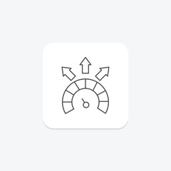 Performance thinline icon, vector, pixel perfect, illustrator file