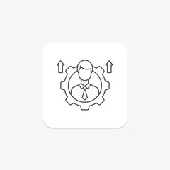 Personal Development thinline icon, vector, pixel perfect, illustrator file