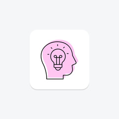 Inspiration color shadow thinline icon, vector, pixel perfect, illustrator file