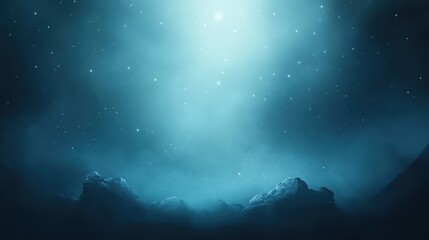 Naklejka premium Mesmerizing dark blue night sky filled with twinkling stars and soft clouds vast