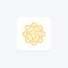 Global Development duotone line icon, vector, pixel perfect, illustrator file