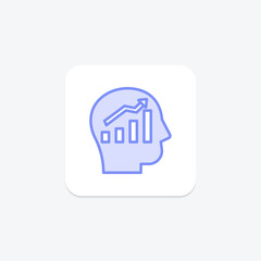 Growth Mindset duotone line icon, vector, pixel perfect, illustrator file