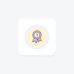 First Winner color circle icon, vector, pixel perfect, illustrator file