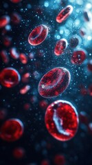 Nano-sized robots interacting with red blood cells inside a human bloodstream