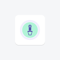 Payment Growth color circle icon, vector, pixel perfect, illustrator file