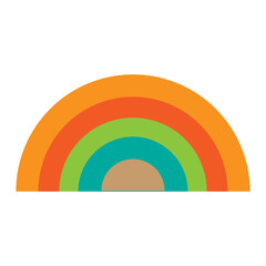 Obraz premium Bold Colorful Memphis half circle