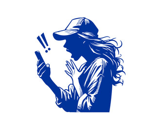 Influencer hand drawn sketch illustration vector