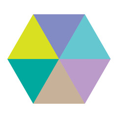 Hexagon Colorful Bold Fun