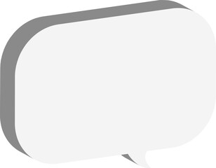 white paper speech bubble