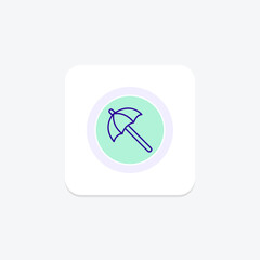 Umbrella color circle icon, vector, pixel perfect, illustrator file