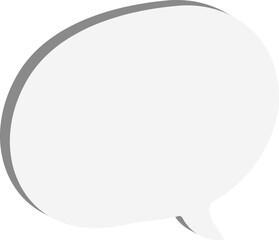 white paper speech bubble