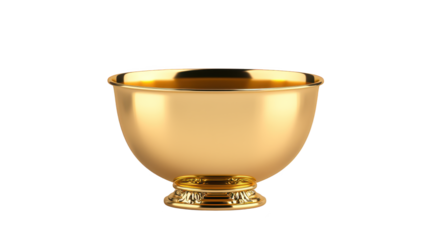 Shining golden trophy on a dark background, symbol of success and achievement 