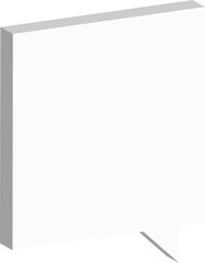white paper speech bubble