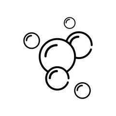 Fototapeta premium vector illustration of soap bubble outline design,
