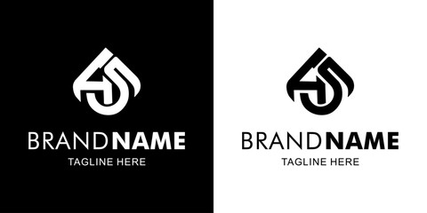 Creative AS Letter Logo with Abstract, Illustration, Design Inspiration, Vector, Icon