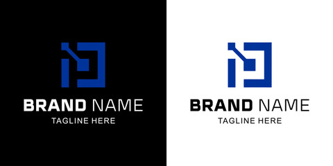 Creative Letter P Logo with technology, Illustration, Design Inspiration, Vector, Icon