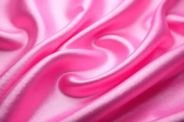 Obraz premium Luxurious folds of pink silk fabric, shimmering texture , pastel, textile, elegant