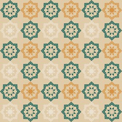 seamless pattern with geometric flowers modern background design print for fabric surface design packaging wrapping paper