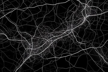 Dynamic neural connections visualization abstract environment digital art technology close-up perspective