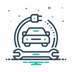 Mix icon for electrical service