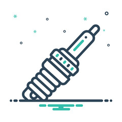 Mix icon for spark plug