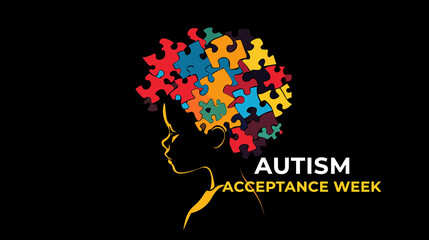 Autism Acceptance Week. Autism concept illustration.