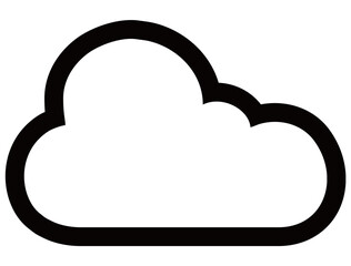 cloud computing icon on white background